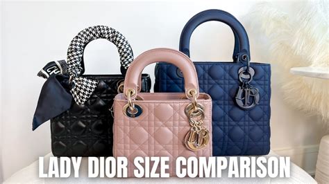 lady dior medium size cm|lady dior mini vs small.